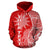 Nauru Polynesian Custom Hoodie Coconut Red White - Polynesian Pride