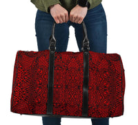Polynesian Lauhala Mix Red Hawaii Travel Bag Travel Bag One size Red - Polynesian Pride