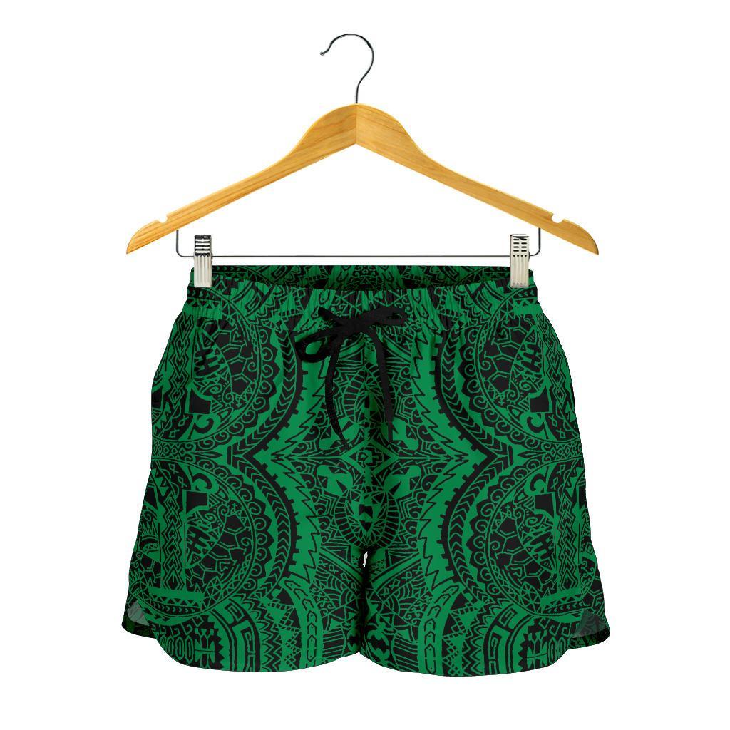 Polynesian Symmetry Green Women's Short - Polynesian Pride