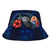 Tahiti Polynesian Bucket Hat - Blue Turtle Hibiscus - Polynesian Pride