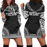 Norfolk Island Women's Hoodie Dress - Polynesian Black Chief Black - Polynesian Pride
