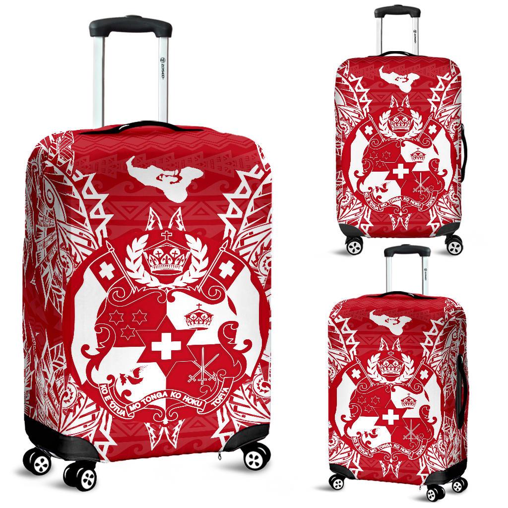 Tonga Polynesian Luggage Covers Map Red White Red - Polynesian Pride