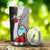 Guam Polynesian Custom Personalised Tumbler - Coat Of Arm With Hibiscus White - Polynesian Pride