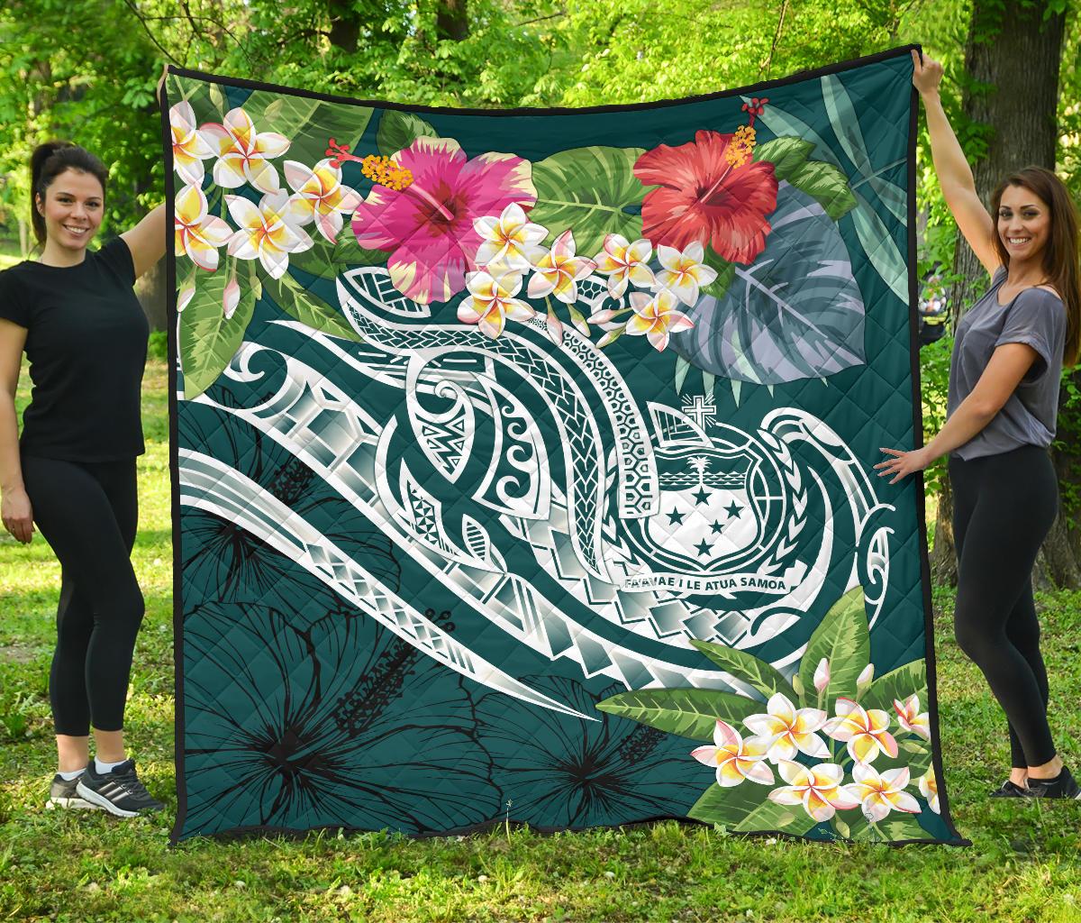 Samoa Polynesian Premium Quilt - Summer Plumeria - Polynesian Pride