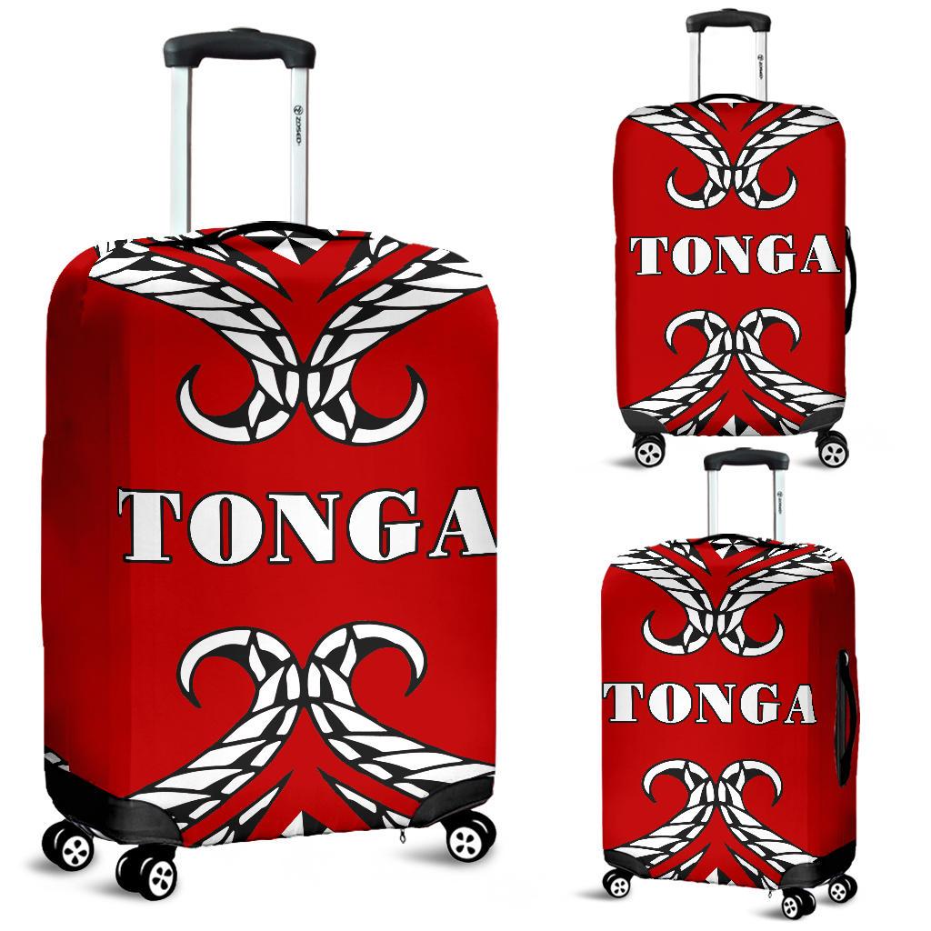 Tonga Tribal Pattern Luggage Covers Red - Polynesian Pride