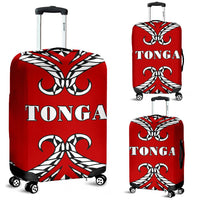 Tonga Tribal Pattern Luggage Covers Red - Polynesian Pride