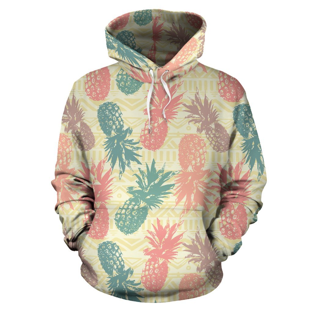 Polynesian Pullover Hoodie Pineapple Pattern A0 - Polynesian Pride