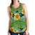 Polynesian Women Racerback Tank - Polynesian Hibiscus Patterns Green - Polynesian Pride