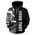 Tuvalu Polynesian Custom Hoodie Line Black - Polynesian Pride