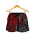 Guam Polynesian Shorts (Women) - Red Turtle Flowing - Polynesian Pride