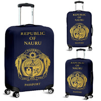 Nauru Passport Luggage Cover Blue - Polynesian Pride
