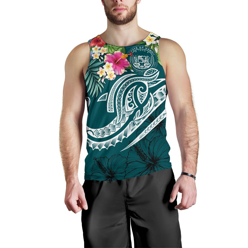 Polynesian Hawaii Men's Tank Top - Summer Plumeria - Polynesian Pride