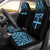 Fiji Tapa Custom Personalised Car Seat Covers - Fiji Flag Polynesian Tattoo Fog Blue Universal Fit Blue - Polynesian Pride