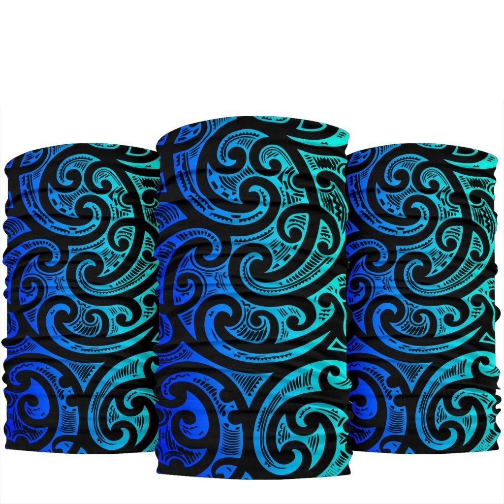 Light Maori Tattoo Bandana - Blue One Size Blue - Polynesian Pride