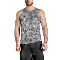 Polynesian Men's Tank Top White And Black - Polynesian Pride