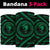 Hawaiian Ikaika Warrior Green Bandana 3-Pack - Polynesian Pride