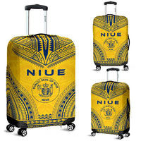 Niue Flag Polynesian Chief Luggage Cover Yellow - Polynesian Pride