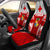 Tonga Polynesian Car Seat Covers - Pattern With Seal Red Version Universal Fit Red - Polynesian Pride