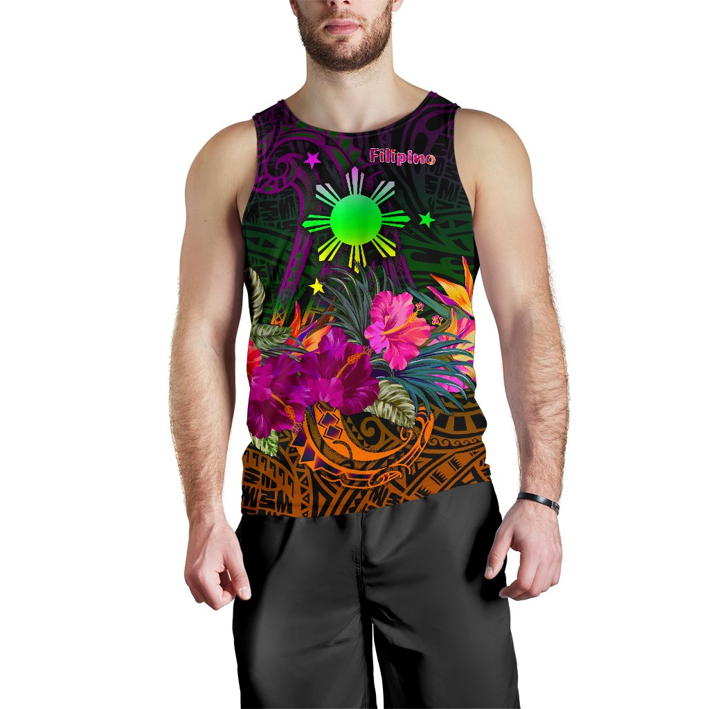 The Philippines Men's Tank Top - Summer Hibiscus - Polynesian Pride