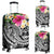 Guam Polynesian Luggage Covers - Summer Plumeria (Black) - Polynesian Pride