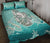 Maori Manaia The Blue Sea Quilt Bed Set, Turquoise Turquoise - Polynesian Pride