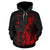 Polynesian Kakau Warrior Helmet Hawaii Custom Hoodie Red - Polynesian Pride