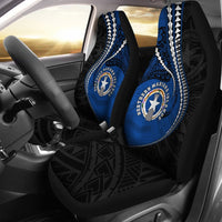 Northern Mariana Islands Car Seat Cover Kanaloa Tatau Gen Mp Universal Fit Black - Polynesian Pride