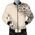 Cook Islands Men's Bomber Jacket - The Beige Hibiscus - Polynesian Pride