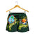 Guam Polynesian Women Shorts - Ti Leaf Lei Turtle - Polynesian Pride