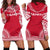 Tahiti Women's Hoodie Dress - Polynesian Flag Chief Red - Polynesian Pride