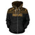 Niue Polynesian Zip up Hoodie Horizontal Gold - Polynesian Pride