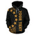 Cook Islands Polynesian Custom Hoodie Line Gold - Polynesian Pride