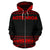 New Zealand Maori Zip up Hoodie, Aotearoa Silver Fern Zipper Hoodie Red - Polynesian Pride