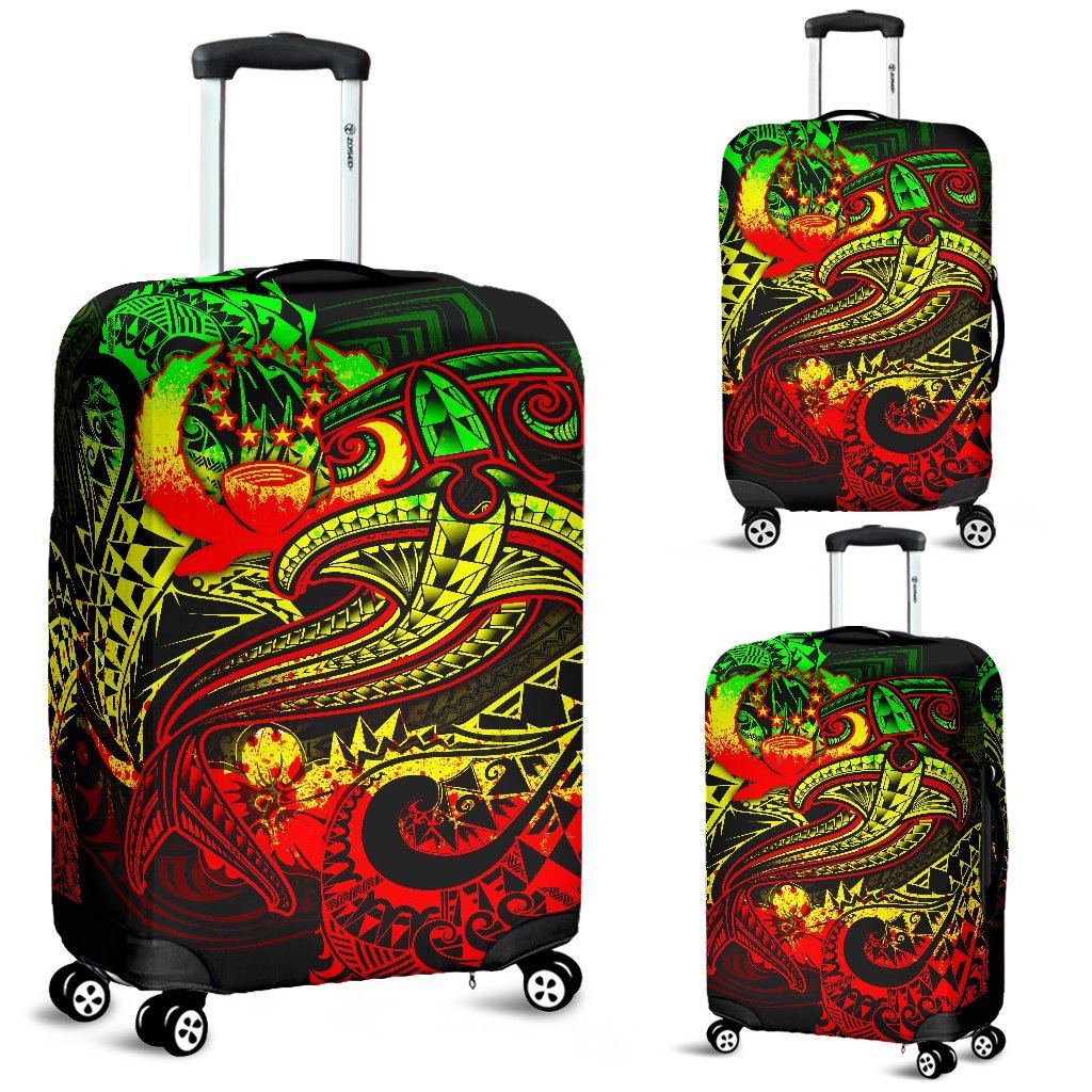 Pohnpei Luggage Covers - Reggae Shark Polynesian Tattoo - Polynesian Pride