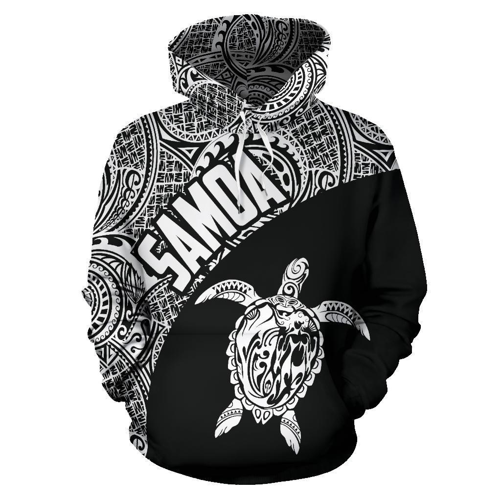 Samoa Hoodie Samoa Turtle Mermaid Polynesian Tattoo White - Polynesian Pride
