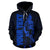 Pohnpei Custom Hoodie Micronesia Pohnpeian Warrior Blue - Polynesian Pride