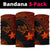 Hawaiian Polynesian Turtle Plumeria Orange Bandana 3 - Pack - Polynesian Pride