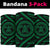 Hawaiian Turtle Map Black Green Bandana 3 - Pack - Polynesian Pride