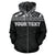 Niue Polynesian Custom Zip up Hoodie Horizontal Black - Polynesian Pride