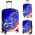 Hawaii Luggage Covers - Turtle Plumeria Polynesian Tattoo Blue Color - Polynesian Pride