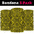 Polynesian Kakau Turtle Yellow Bandana 3 - Pack - Polynesian Pride