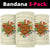 Hawaii Turtle Hibiscus Polynesian Bandana 3-Pack - Unique Style Full Color - Polynesian Pride