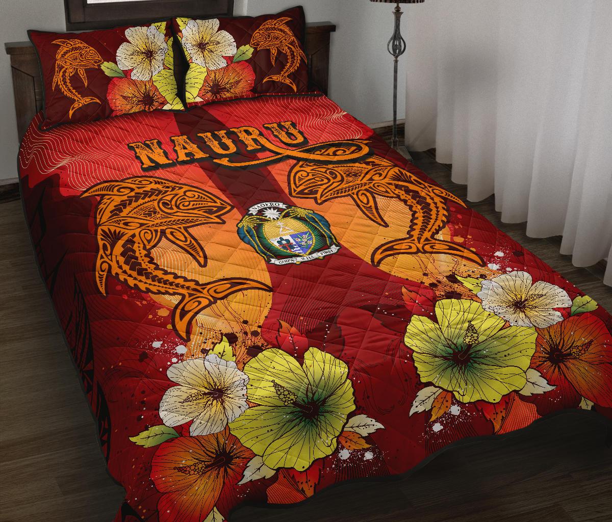 Nauru Quilt Bed Sets - Tribal Tuna Fish - Polynesian Pride