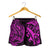 New Zealand All Over Print Women's Shorts, Maori Polynesian Tattoo Purple Women Purple - Polynesian Pride