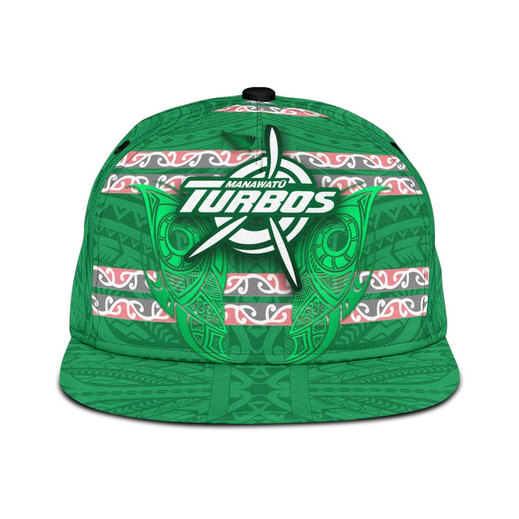 Manawatu Turbos Hat Maori Vibes Snapback Hat Universal Fit Green - Polynesian Pride