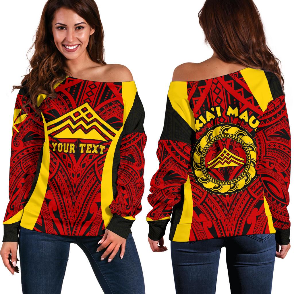 Hawaii Custom Personalised Women's Off Shoulder Sweater - Protect Mauna Kea Art - Polynesian Pride