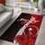 Chuuk Polynesian Custom Personalised Area Rug - Coat Of Arm With Hibiscus Red - Polynesian Pride