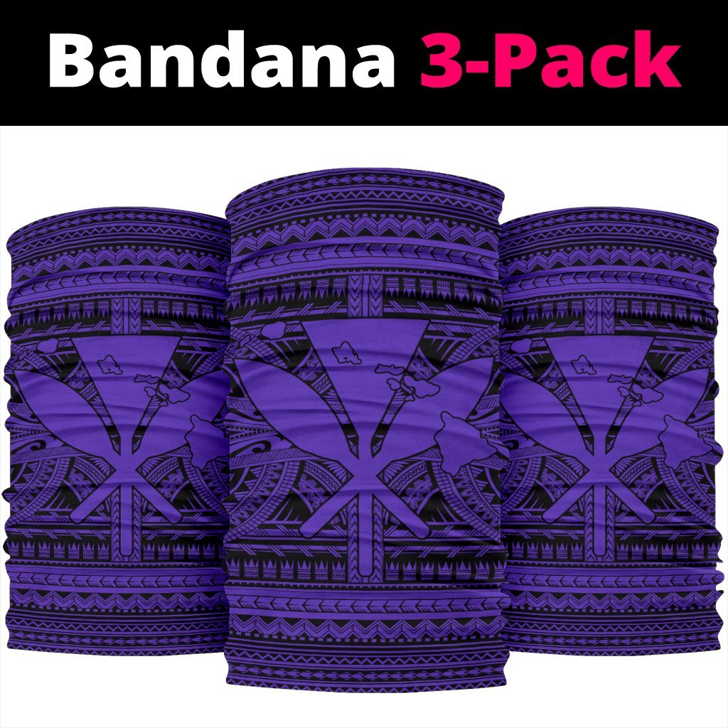 Hawaii Polynesian Kanaka Bandana Purple One Size Purple - Polynesian Pride