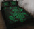 Hawaii Turtle Hibicus Map Quilt Bed Set - Green - Polynesian Pride