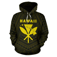 Hawaii Kanaka Polynesian Hoodie Yellow - Polynesian Pride